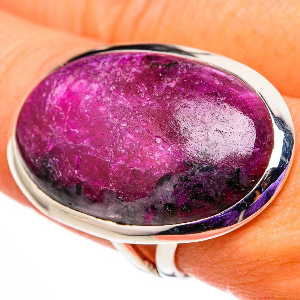 Ruby Fuchsite Rings handcrafted by Anasilvercos - RING105823