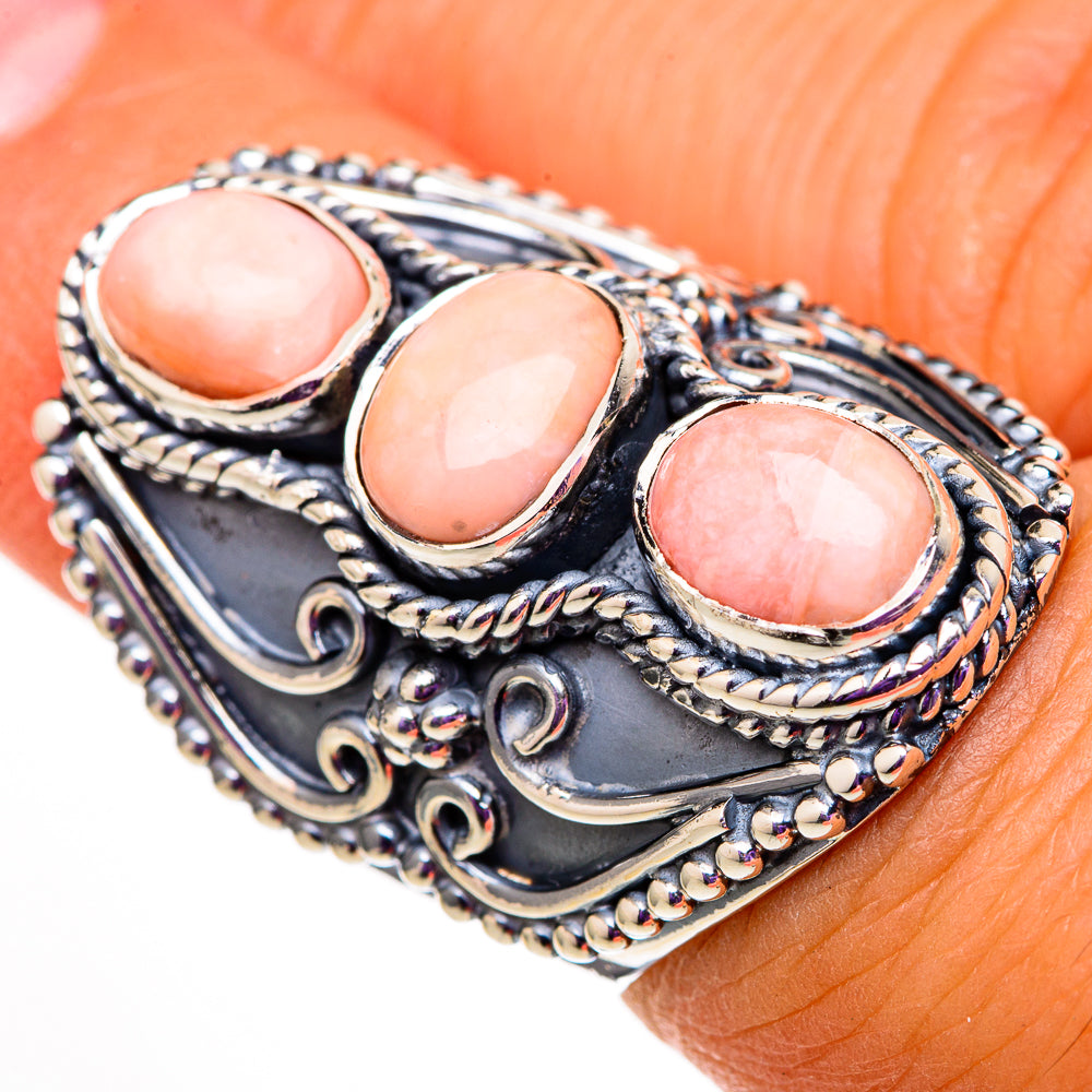 Pink Opal Rings handcrafted by Anasilvercos - RING105824