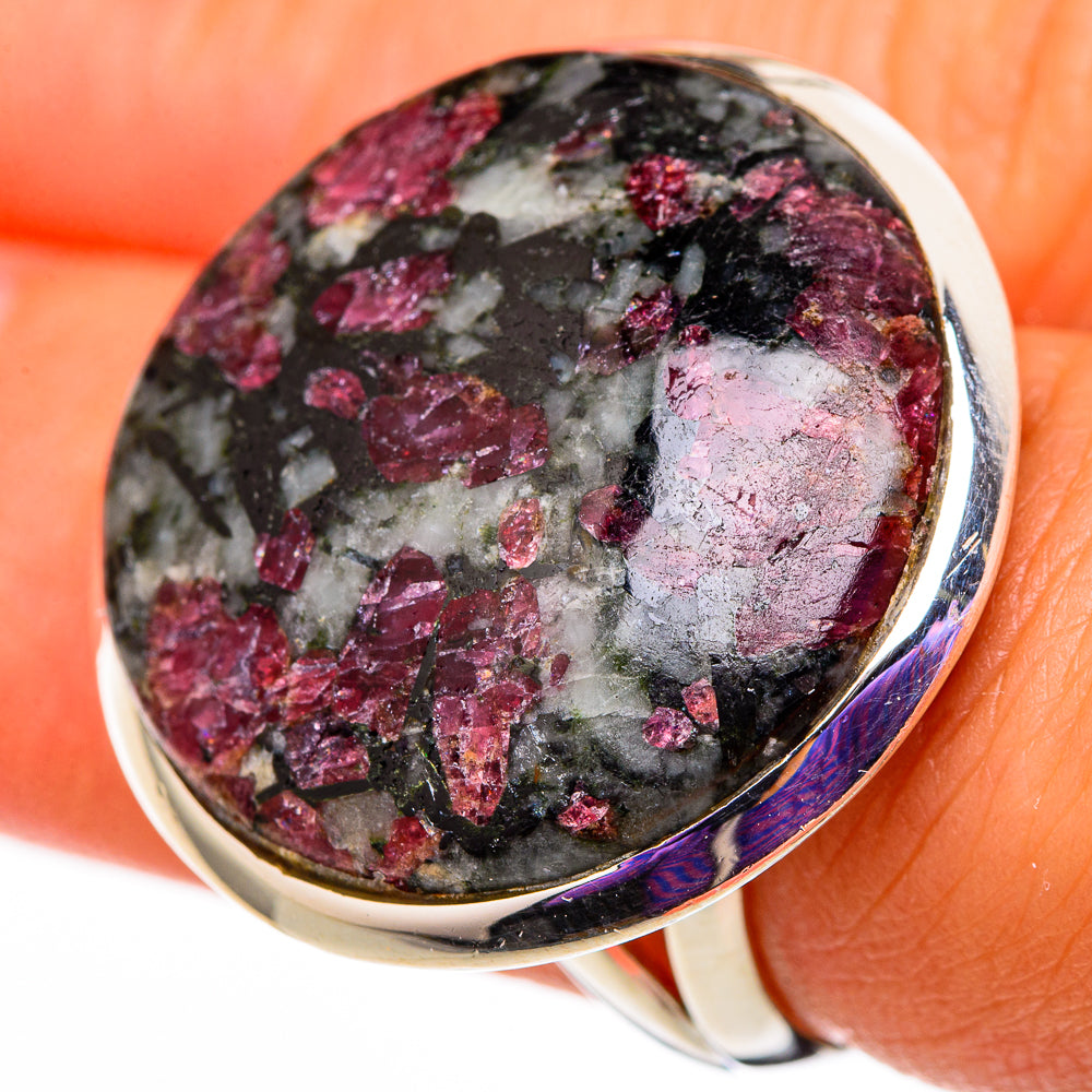 Russian Eudialyte Rings handcrafted by Anasilvercos - RING105825