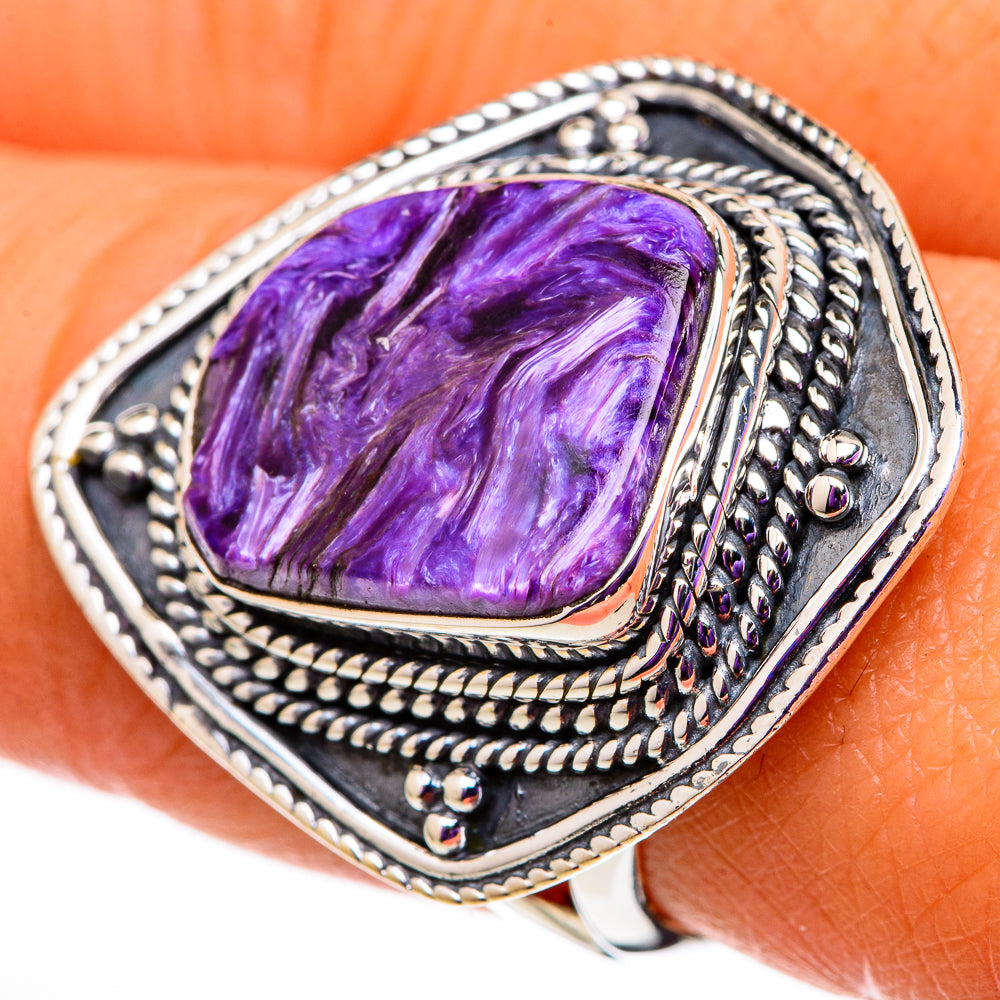 Charoite Rings handcrafted by Anasilvercos - RING105831