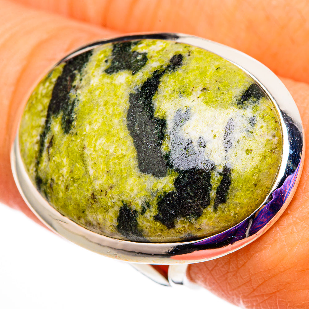 Serpentine Stone Rings handcrafted by Anasilvercos - RING105859
