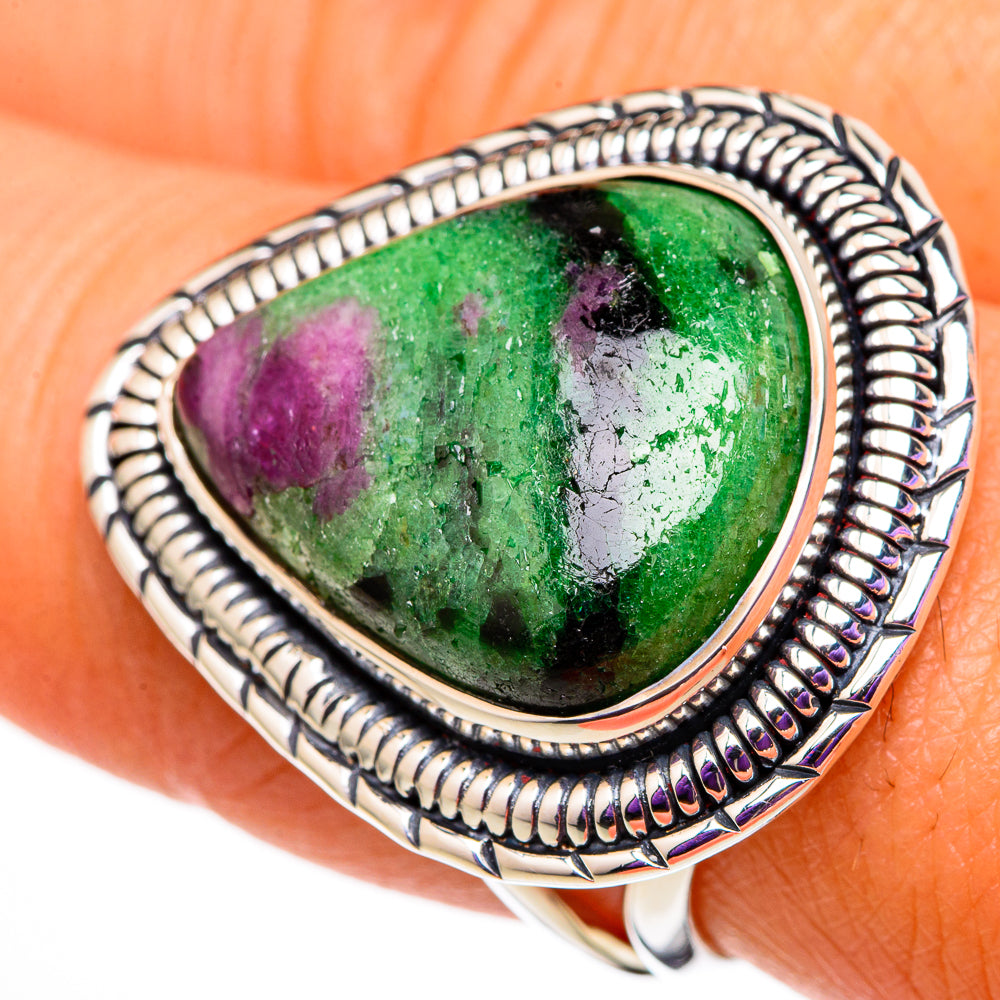 Ruby Zoisite Rings handcrafted by Anasilvercos - RING105860