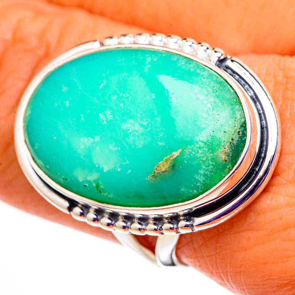 Chrysoprase Rings handcrafted by Anasilvercos - RING105861