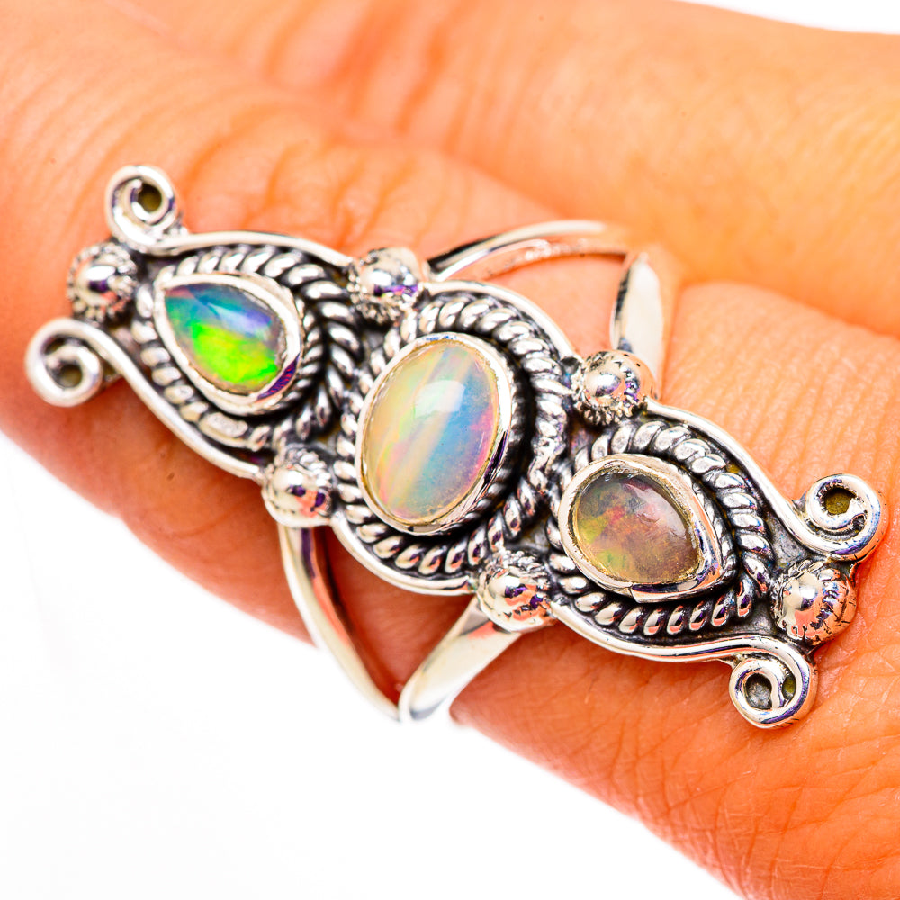 Ethiopian Opal Rings handcrafted by Anasilvercos - RING105886