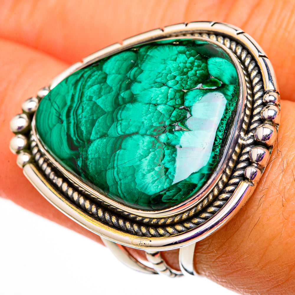Malachite Rings handcrafted by Anasilvercos - RING105900