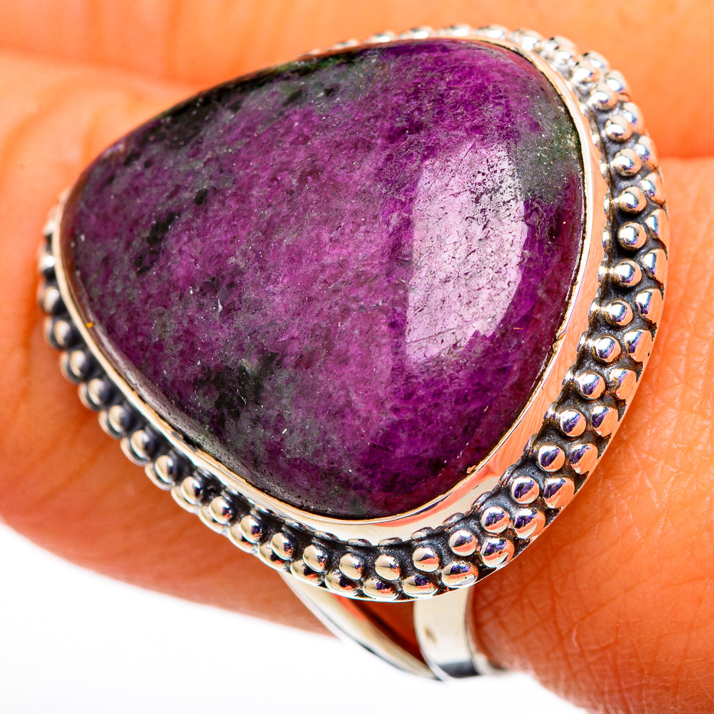 Ruby Zoisite Rings handcrafted by Anasilvercos - RING105911