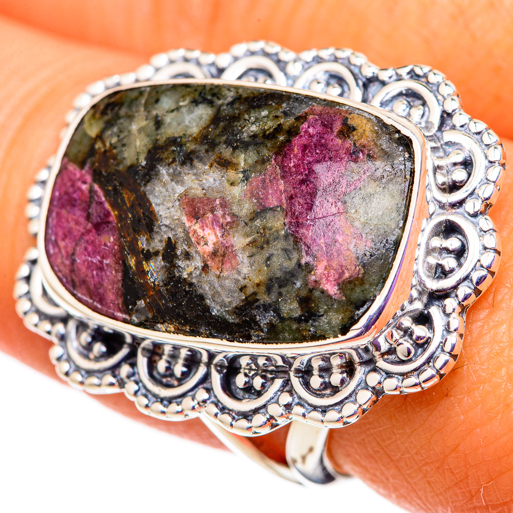 Russian Eudialyte Rings handcrafted by Anasilvercos - RING105912