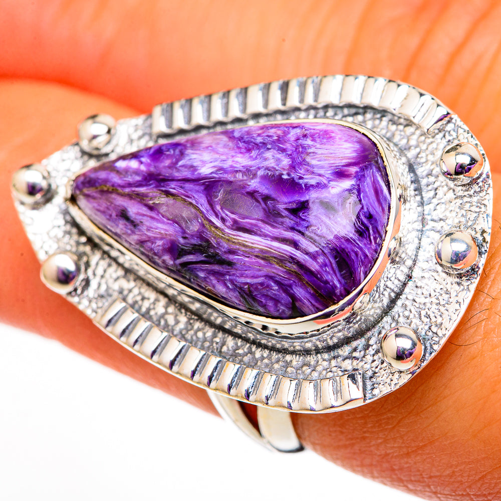 Charoite Rings handcrafted by Anasilvercos - RING105914