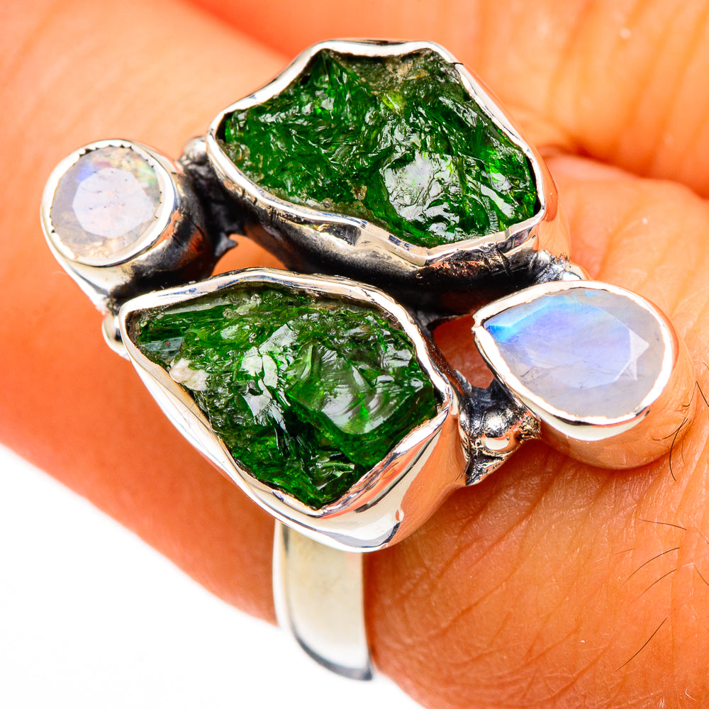 Chrome Diopside Rings handcrafted by Anasilvercos - RING105938