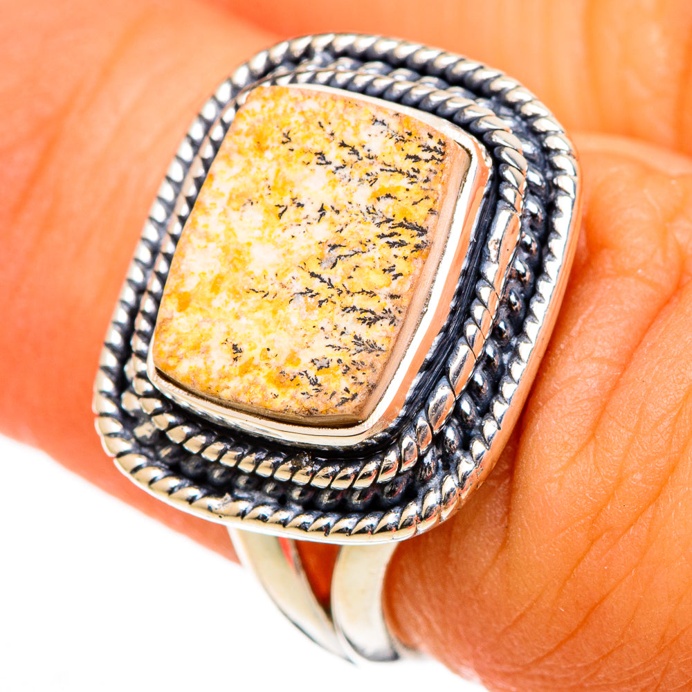 Germany Psilomelane Dendrite Rings handcrafted by Anasilvercos - RING105940