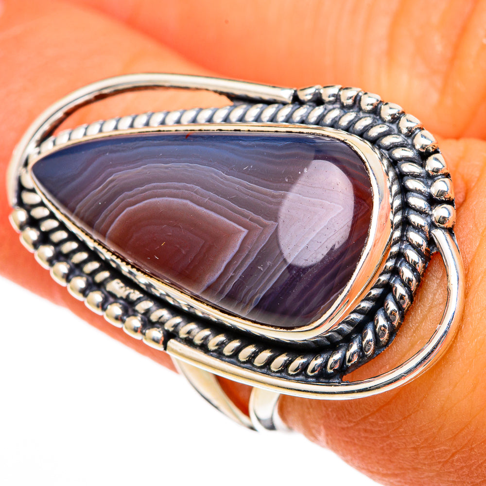Botswana Agate Rings handcrafted by Anasilvercos - RING105943