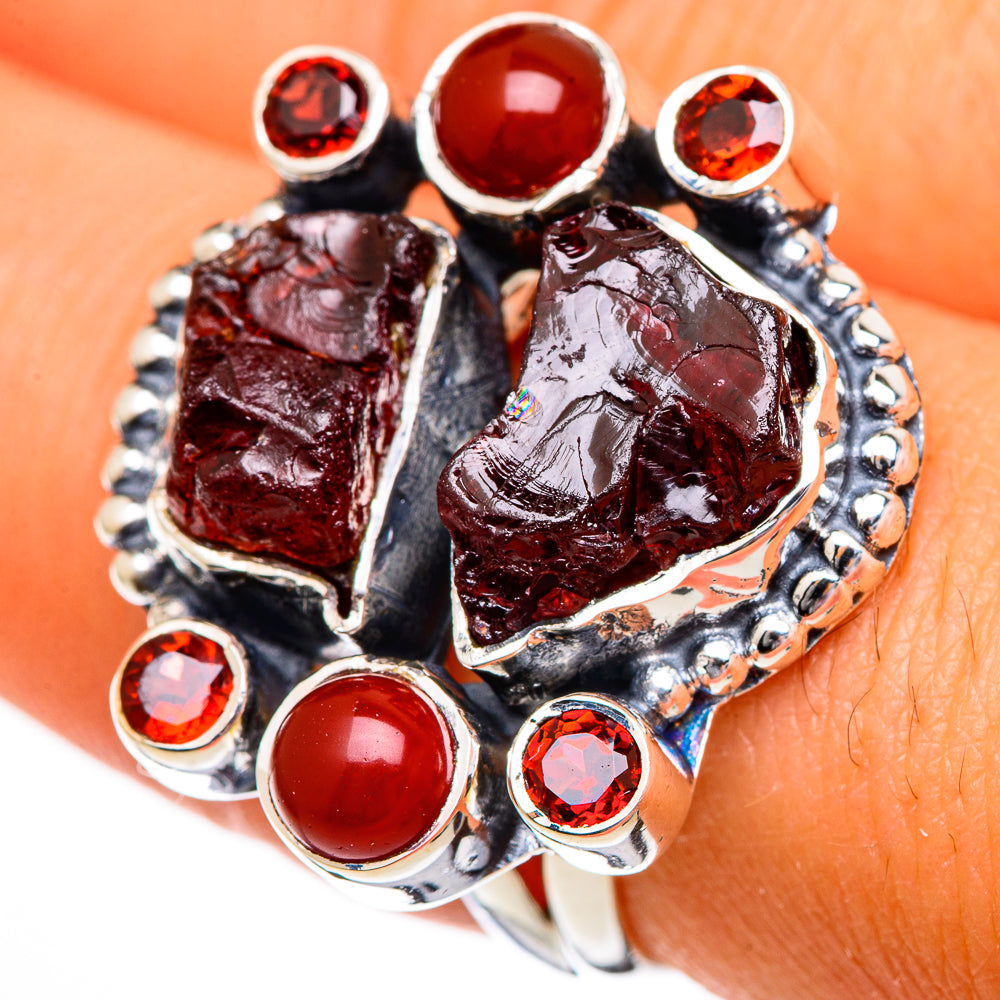 Garnet Rings handcrafted by Anasilvercos - RING105949