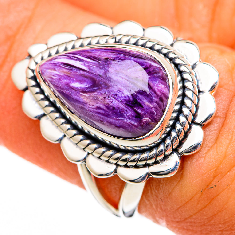 Charoite Rings handcrafted by Anasilvercos - RING105954