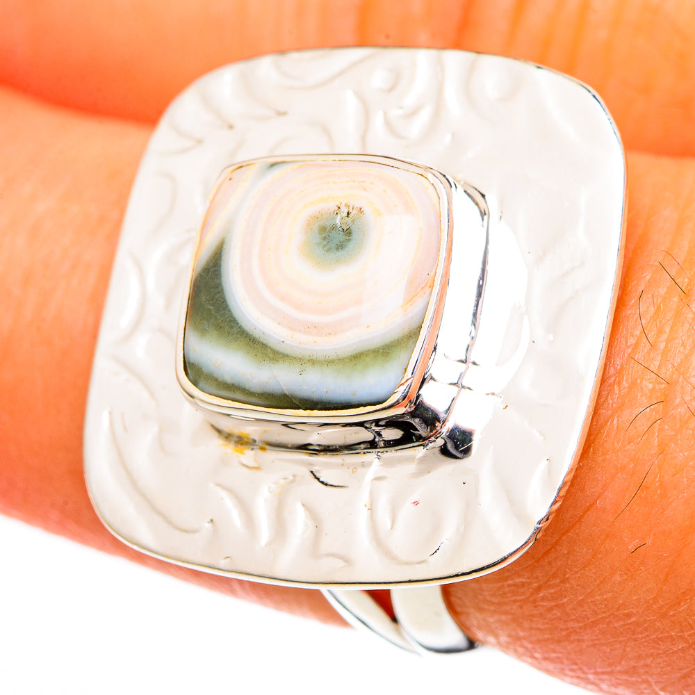 Ocean Jasper Rings handcrafted by Anasilvercos - RING105962