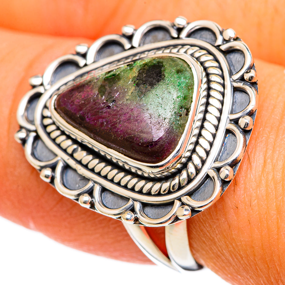 Ruby Zoisite Rings handcrafted by Anasilvercos - RING105963