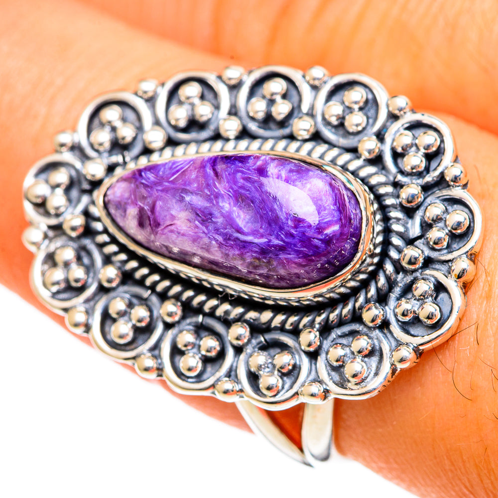 Charoite Rings handcrafted by Anasilvercos - RING105993