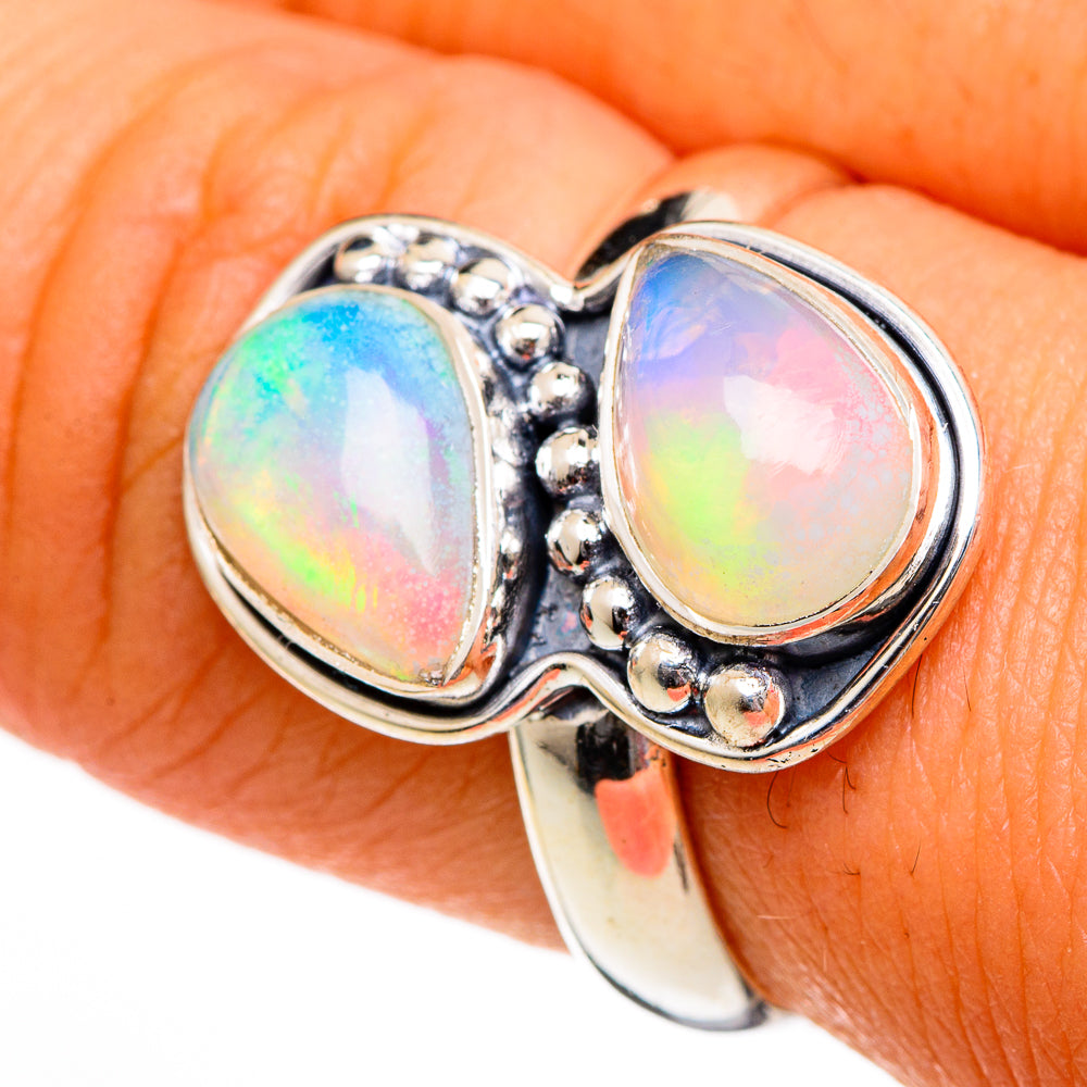 Ethiopian Opal Rings handcrafted by Anasilvercos - RING106003