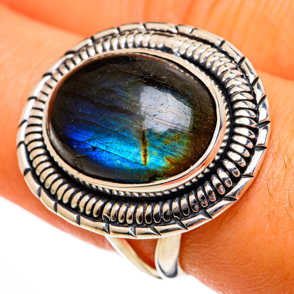 Labradorite Rings handcrafted by Anasilvercos - RING106011