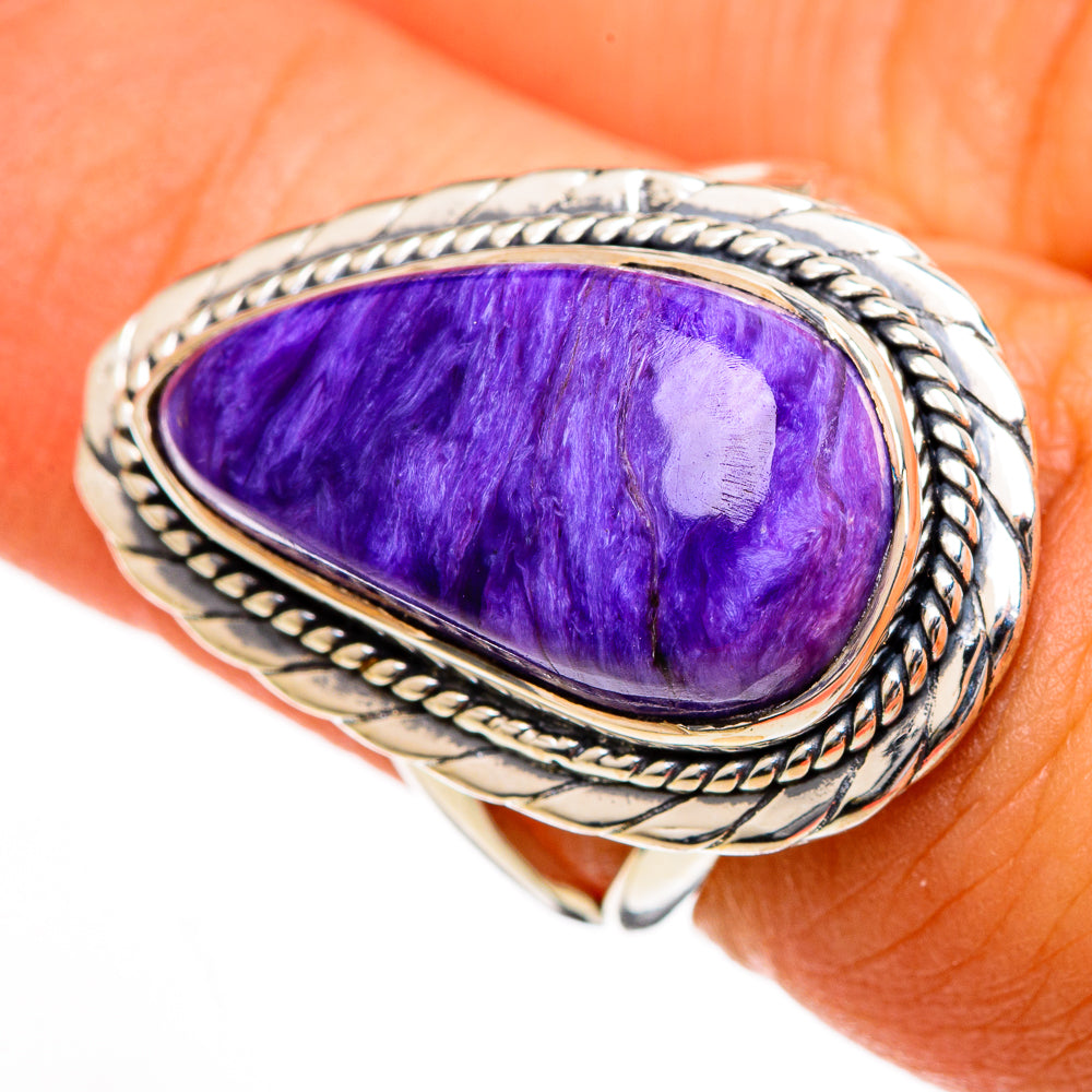 Charoite Rings handcrafted by Anasilvercos - RING106032