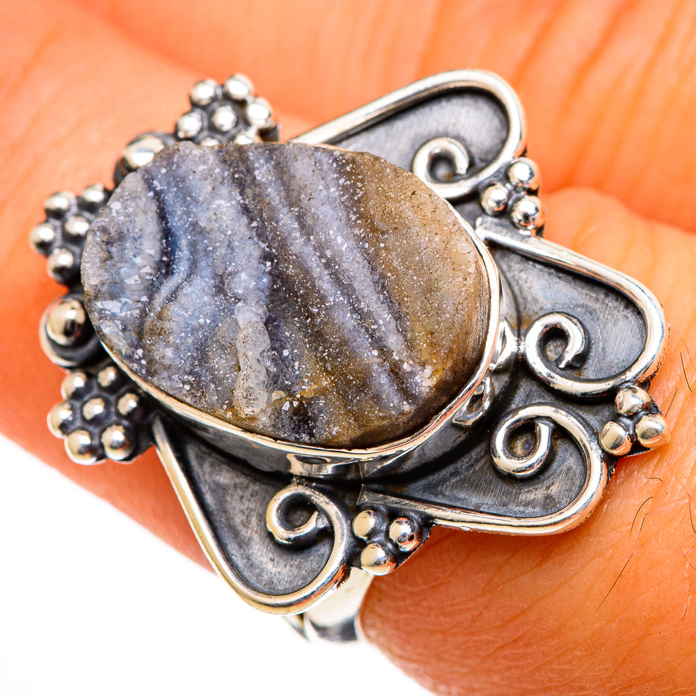 Desert Druzy Rings handcrafted by Anasilvercos - RING106042