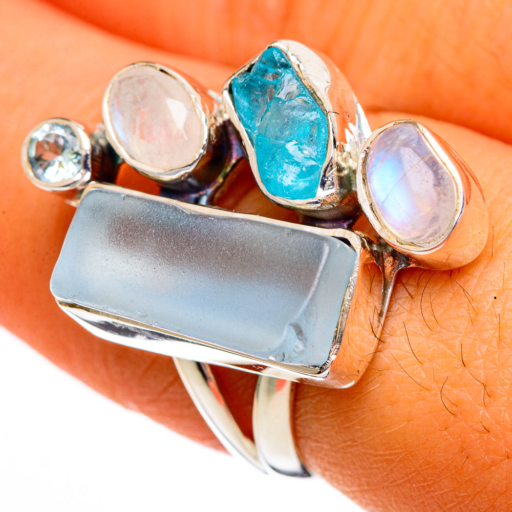 Aquamarine Rings handcrafted by Anasilvercos - RING106046