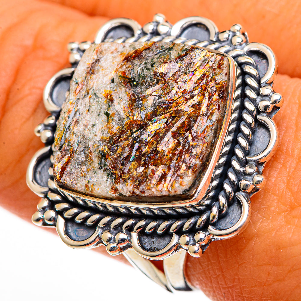 Astrophyllite Rings handcrafted by Anasilvercos - RING106058