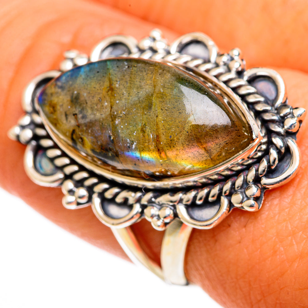 Labradorite Rings handcrafted by Anasilvercos - RING106108