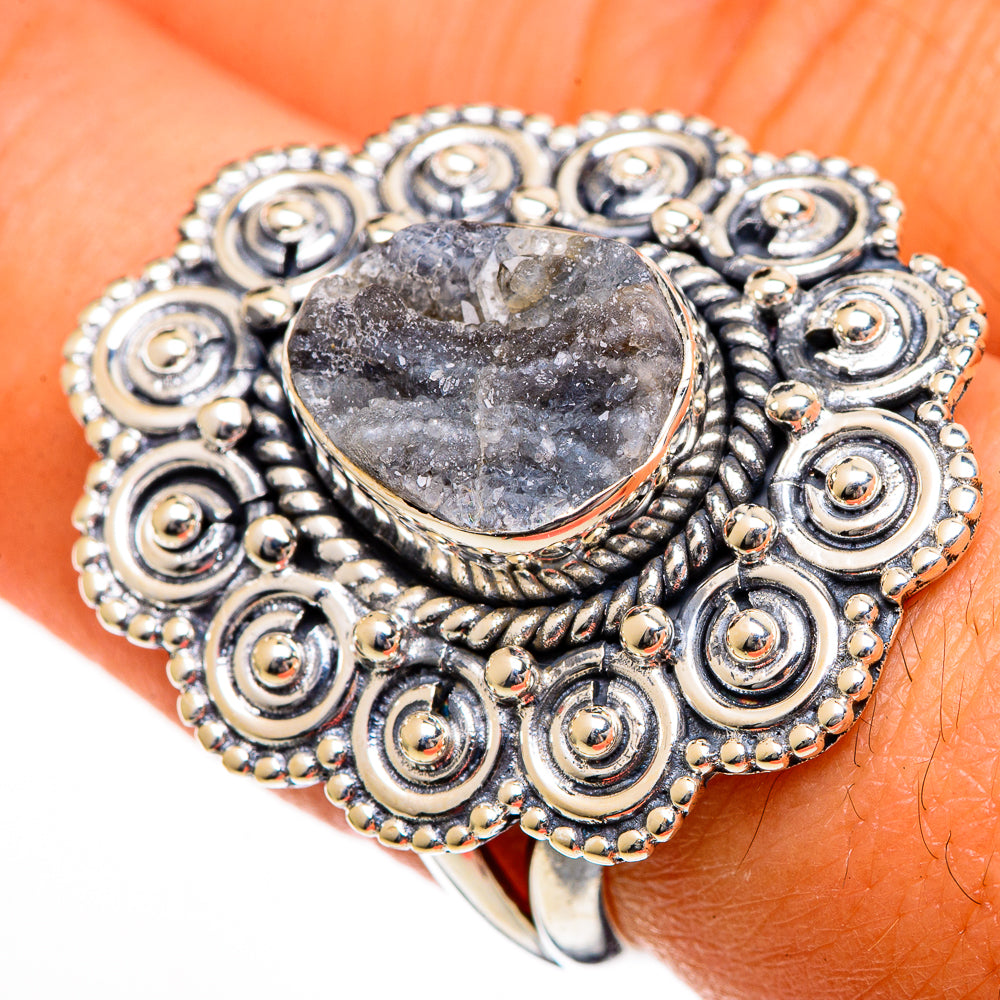 Desert Druzy Rings handcrafted by Anasilvercos - RING106109