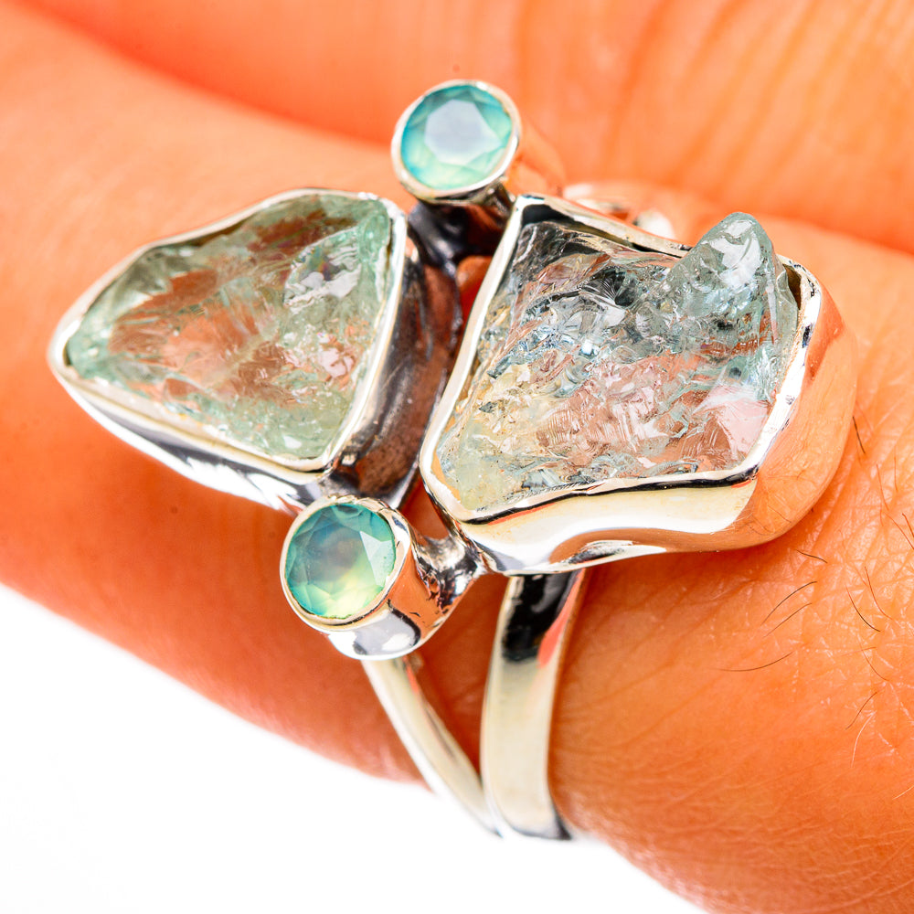 Aquamarine Rings handcrafted by Anasilvercos - RING106116
