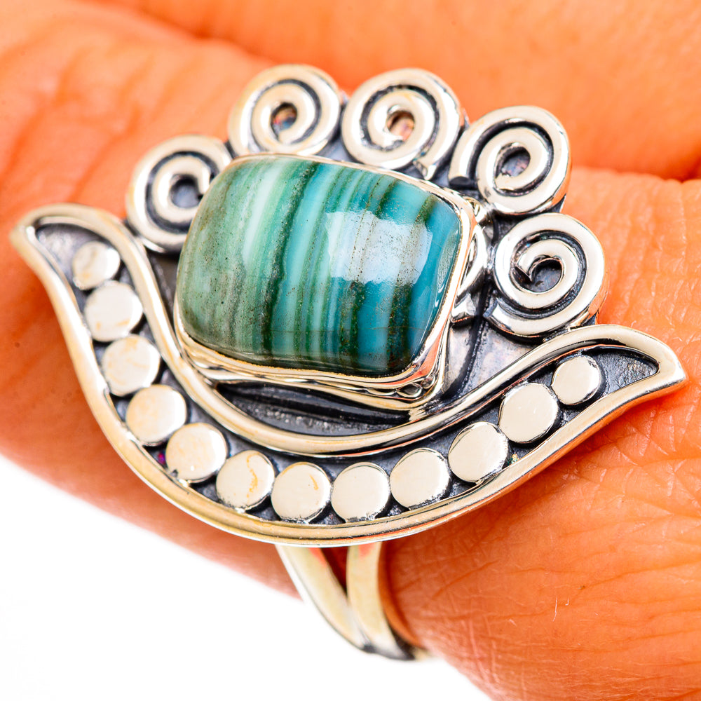 Green Jasper Rings handcrafted by Anasilvercos - RING106119