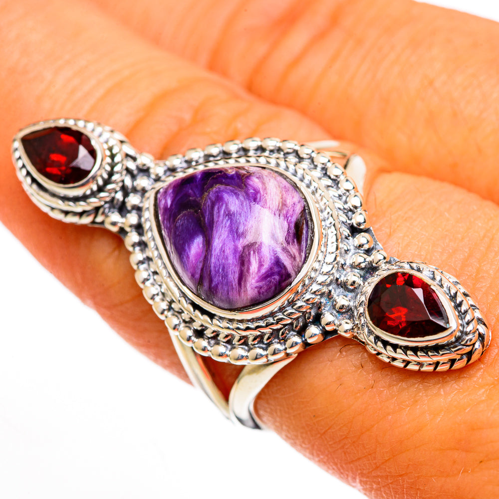 Charoite Rings handcrafted by Anasilvercos - RING106137