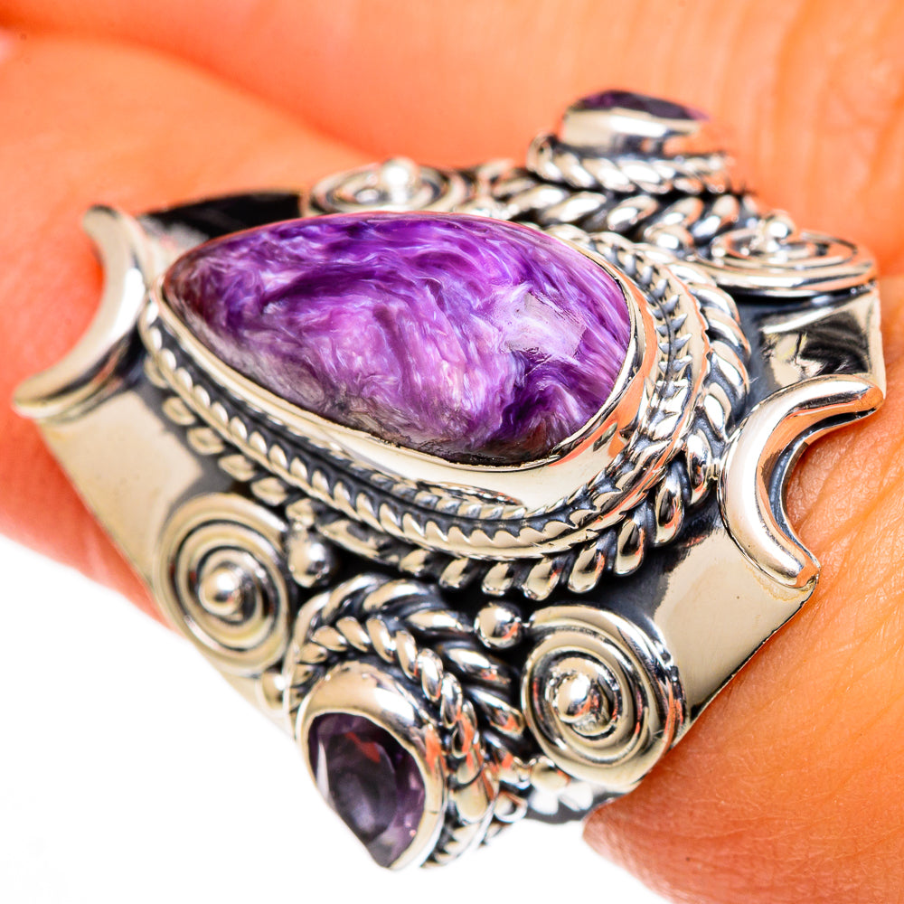 Charoite Rings handcrafted by Anasilvercos - RING106139