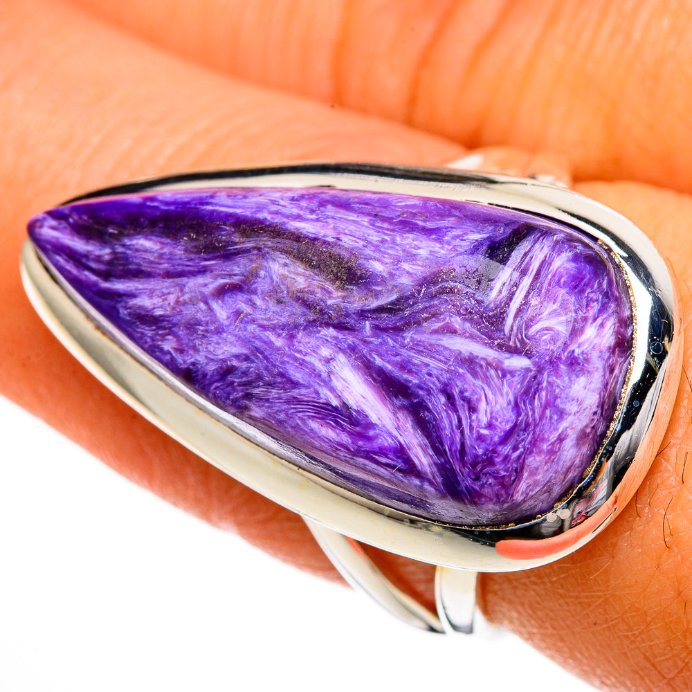 Charoite Rings handcrafted by Anasilvercos - RING106140