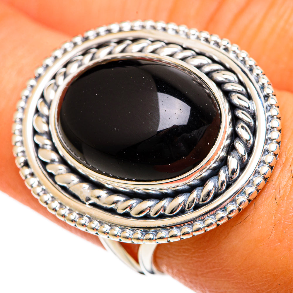 Black Onyx Rings handcrafted by Anasilvercos - RING106141