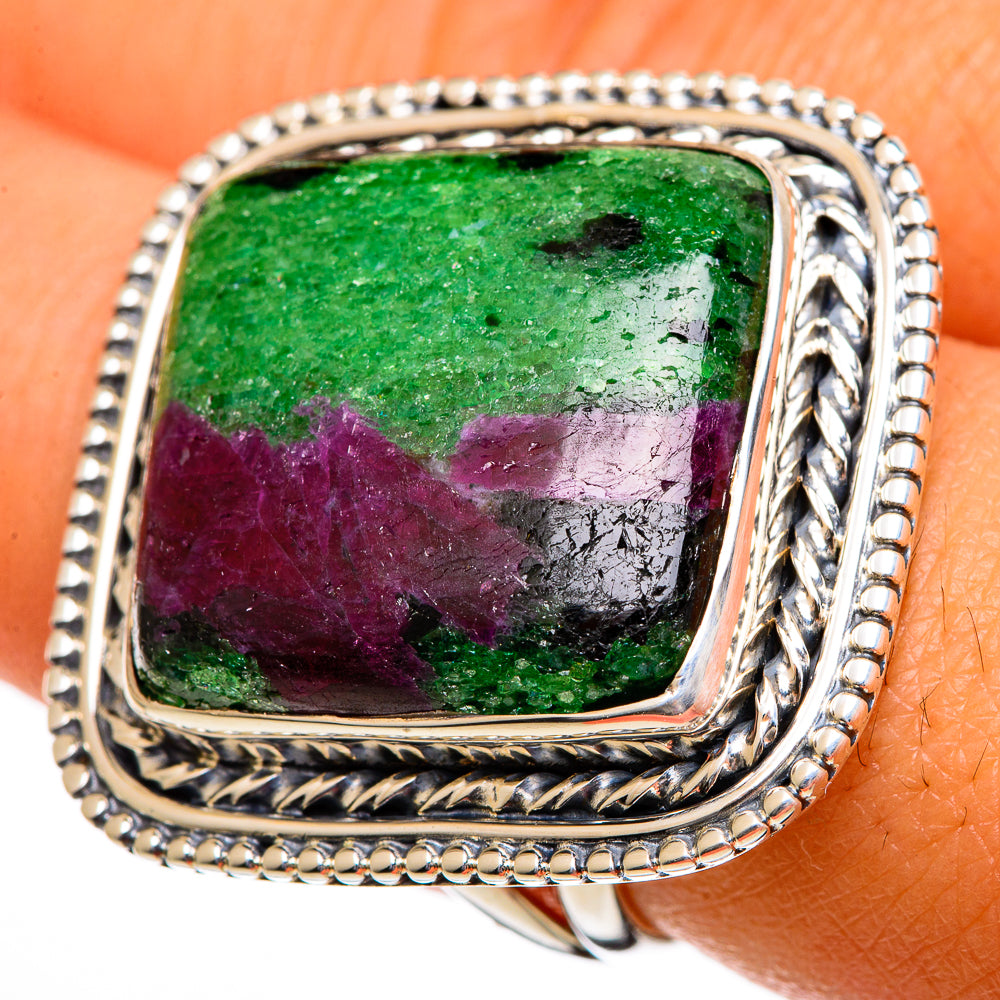 Ruby Zoisite Rings handcrafted by Anasilvercos - RING106161