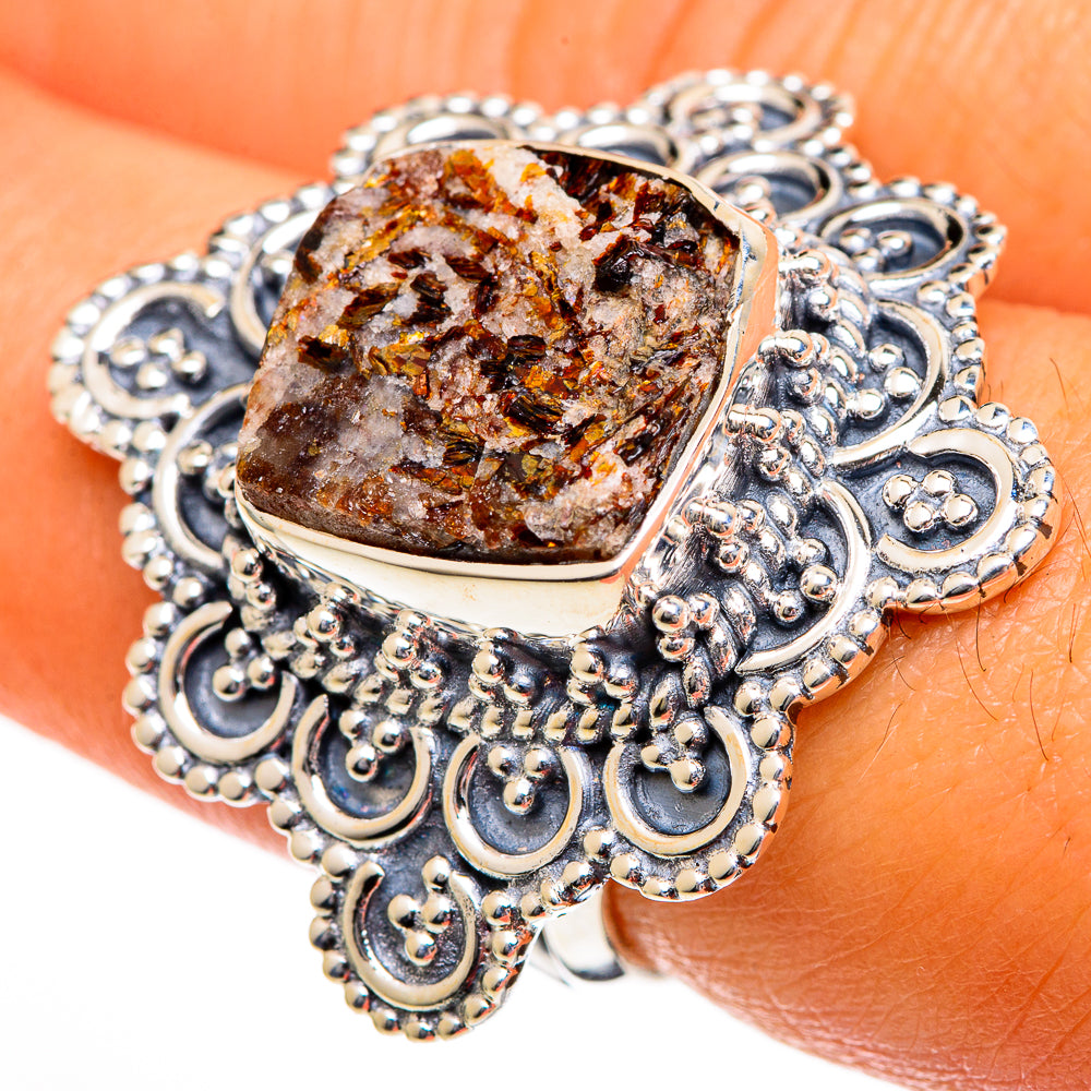 Astrophyllite Rings handcrafted by Anasilvercos - RING106173