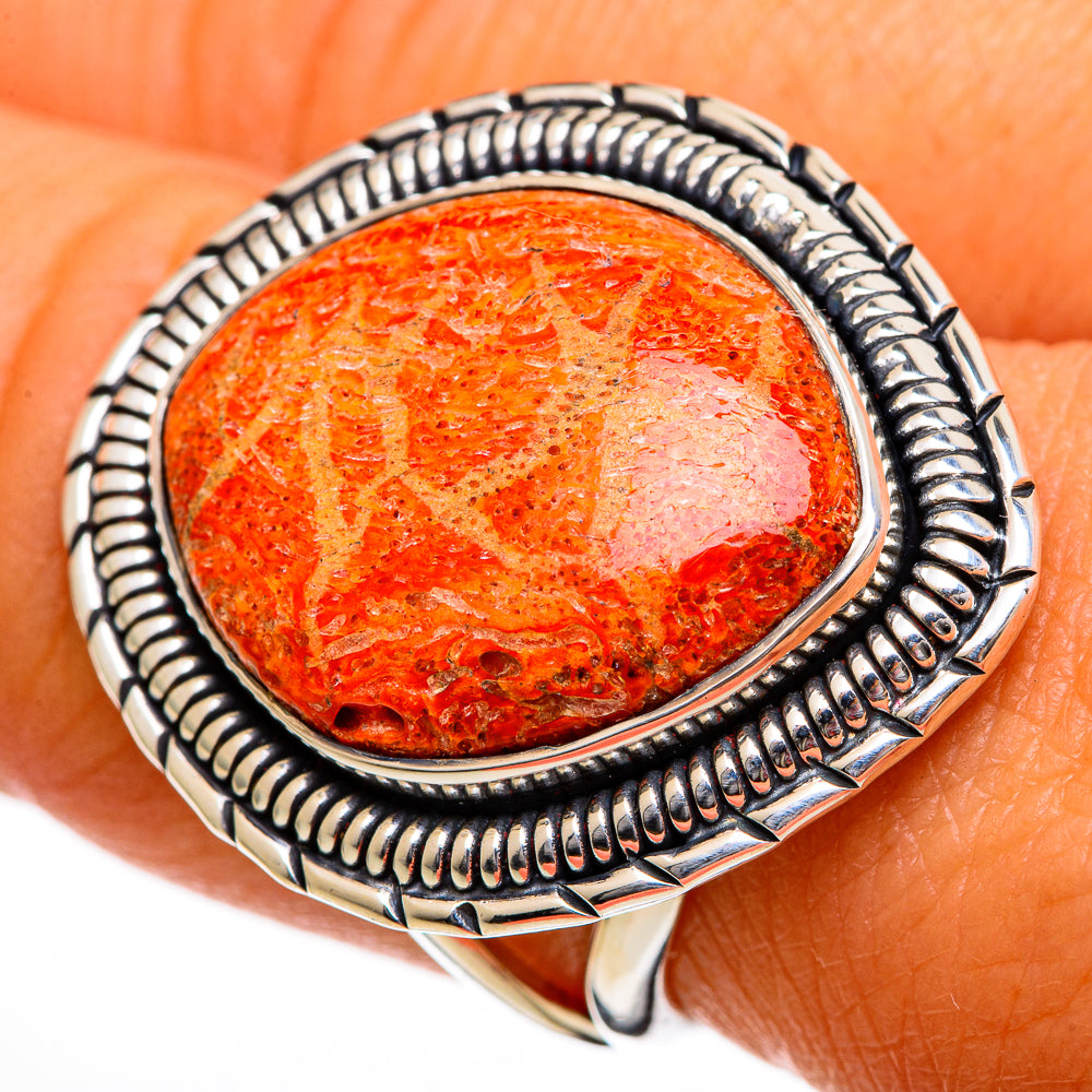 Sponge Coral Rings handcrafted by Anasilvercos - RING106177
