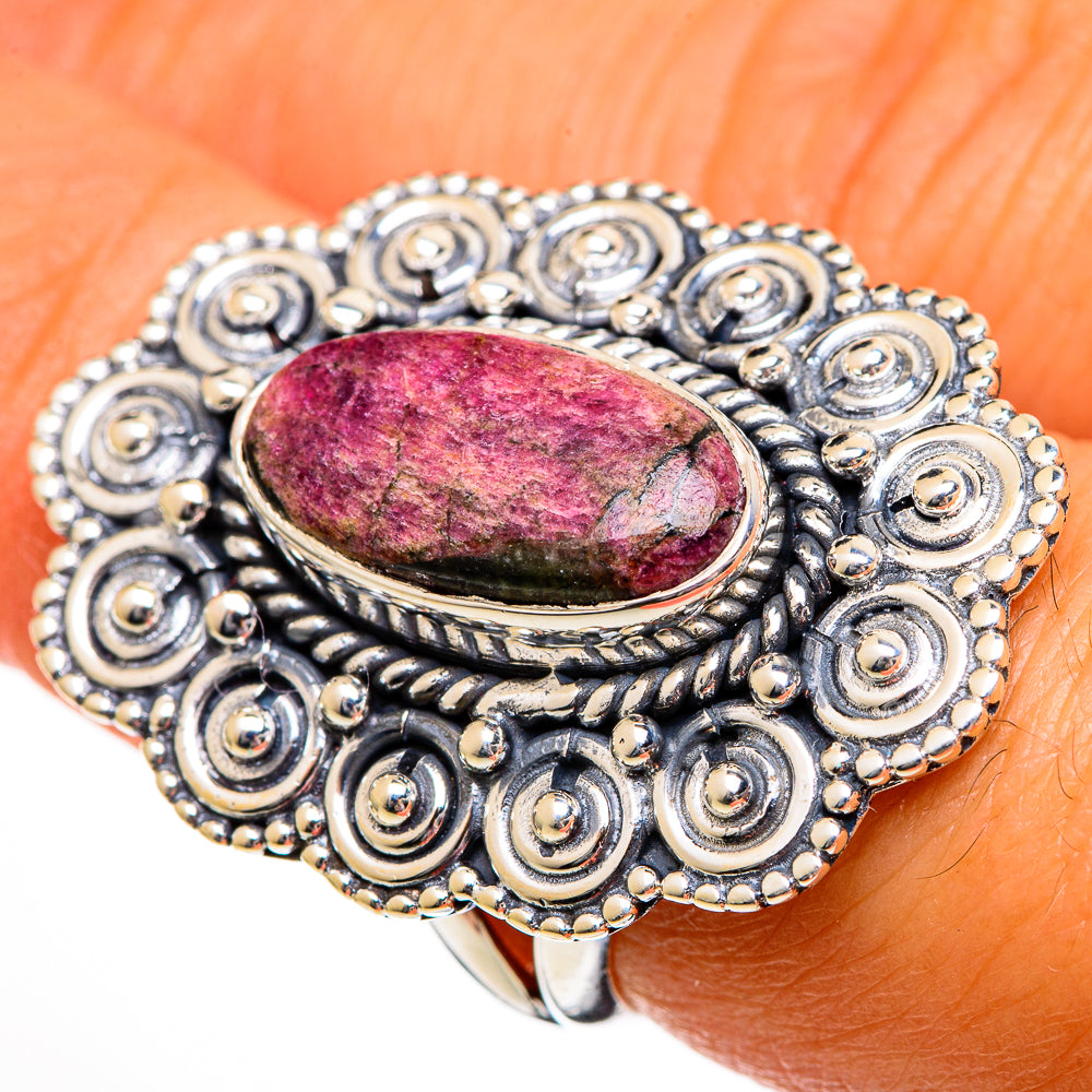 Rhodonite Rings handcrafted by Anasilvercos - RING106178