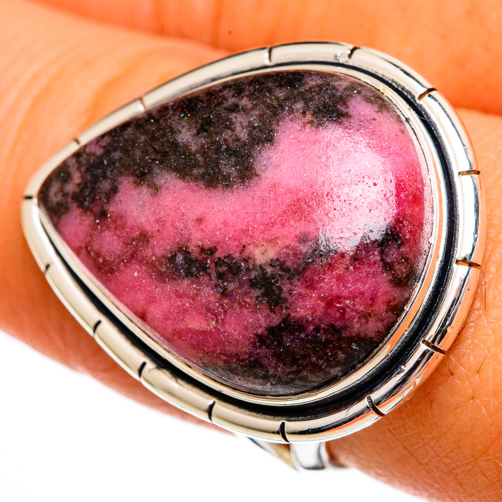 Rhodonite Rings handcrafted by Anasilvercos - RING106179