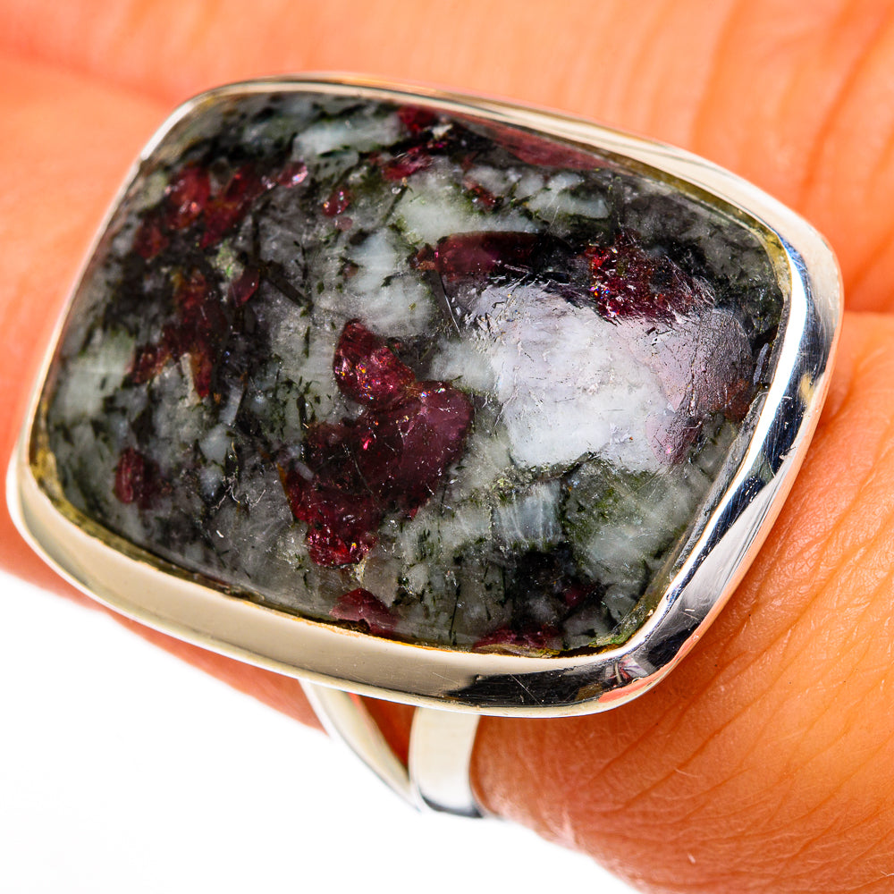 Russian Eudialyte Rings handcrafted by Anasilvercos - RING106180