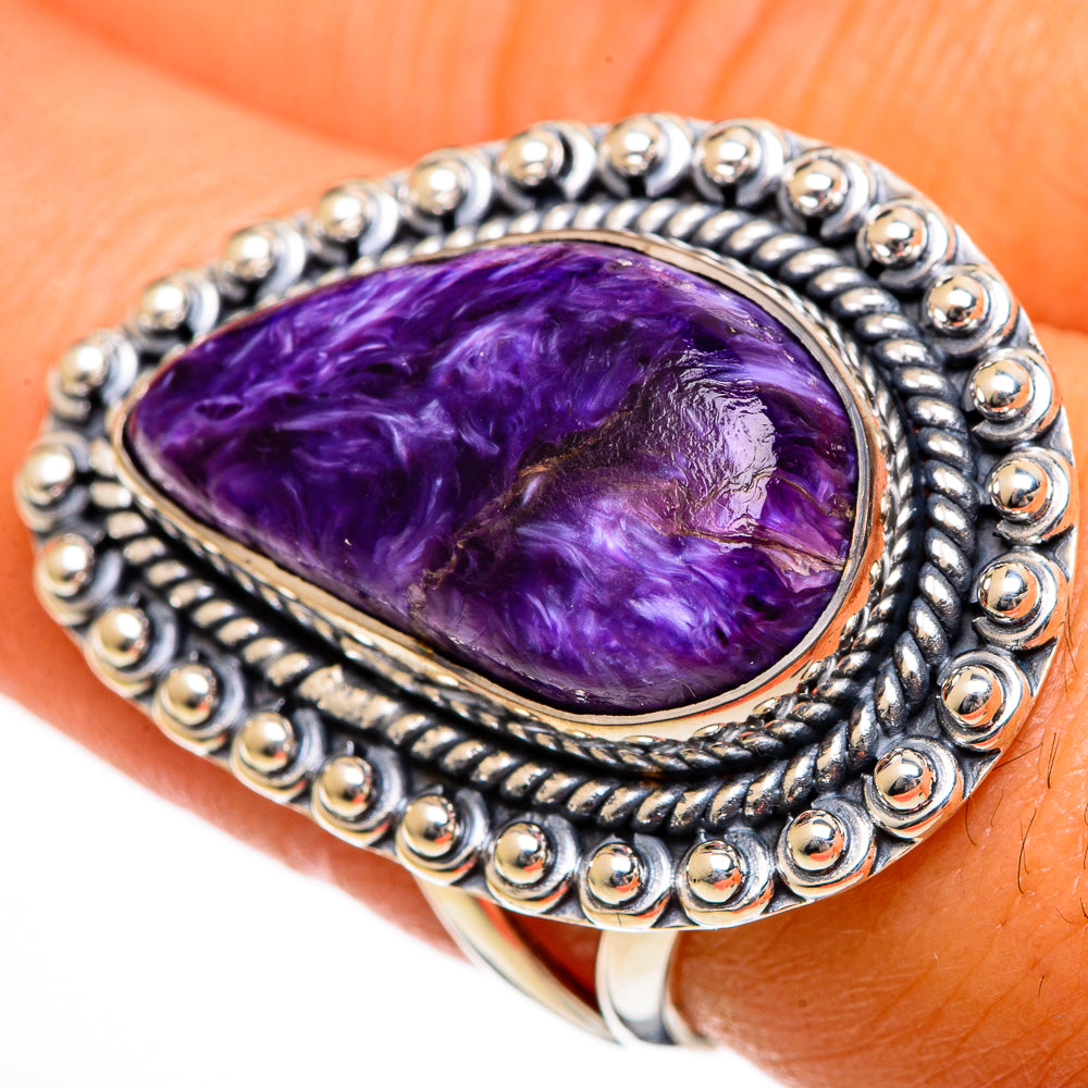 Charoite Rings handcrafted by Anasilvercos - RING106182