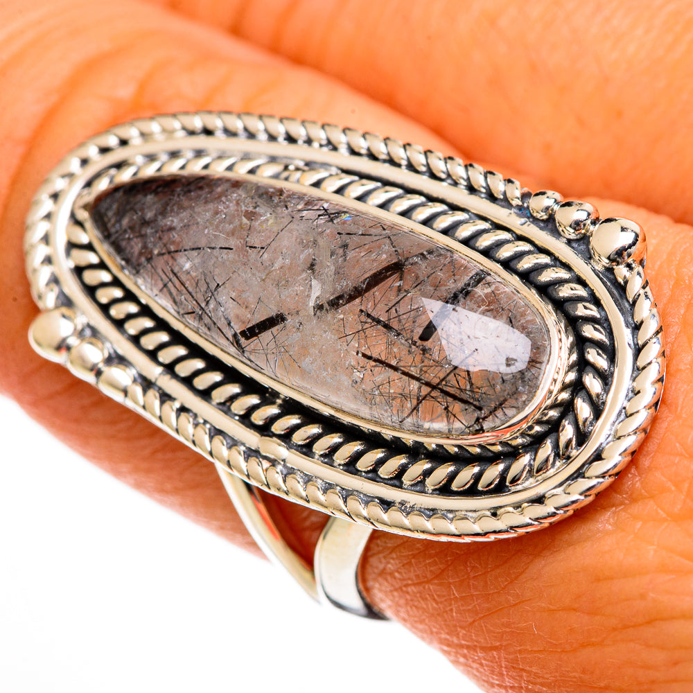Tourmalinated Quartz Rings handcrafted by Anasilvercos - RING106184