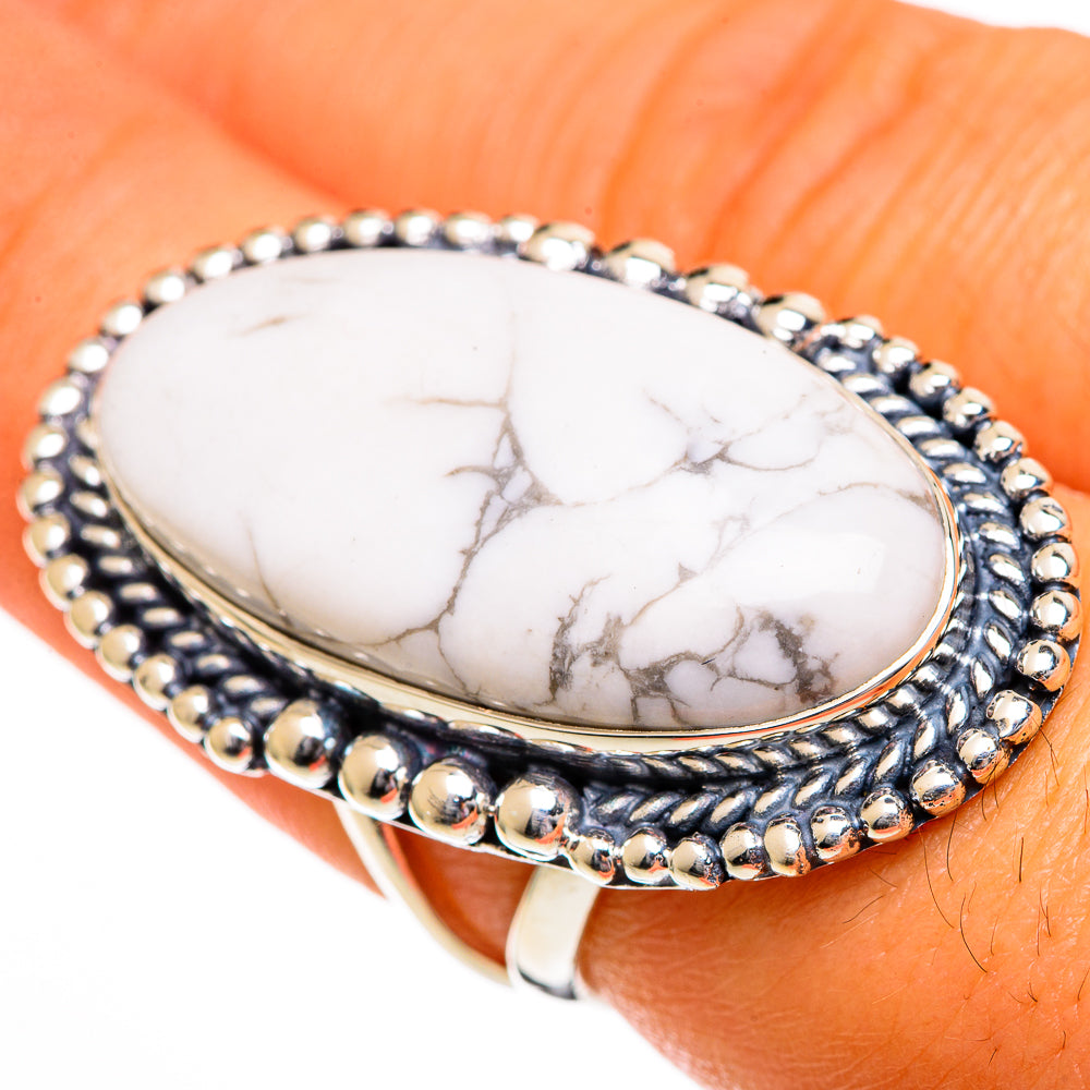 Howlite Rings handcrafted by Anasilvercos - RING106188