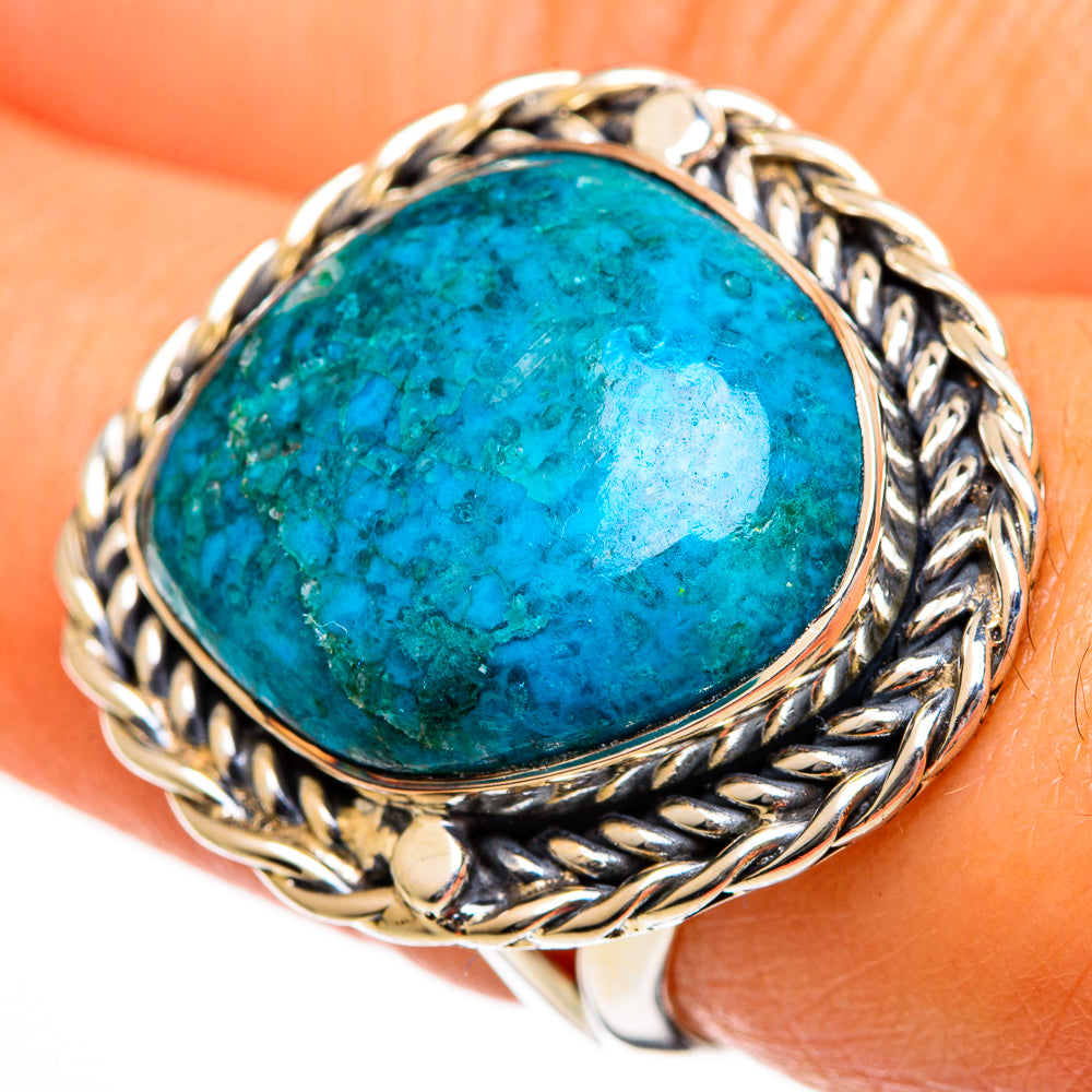 Chrysocolla Rings handcrafted by Anasilvercos - RING106194