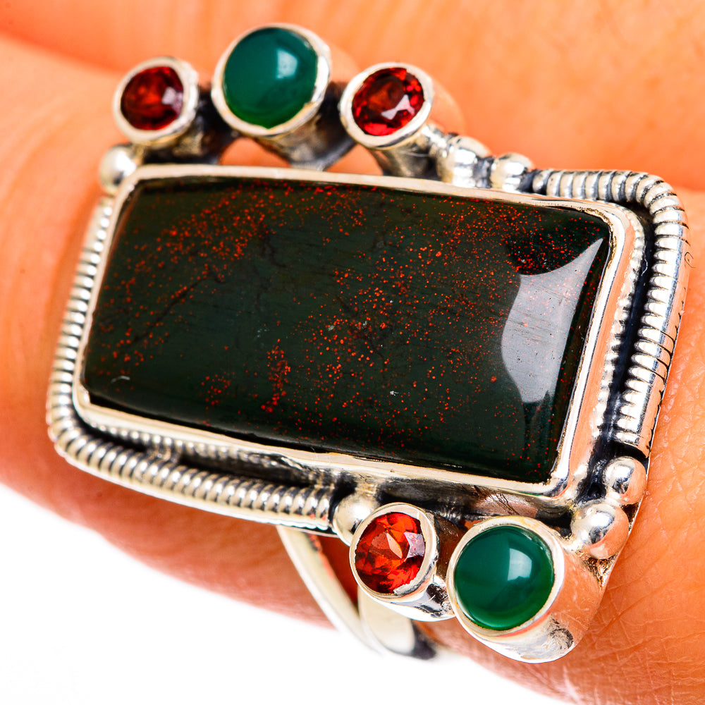 Bloodstone Rings handcrafted by Anasilvercos - RING106200