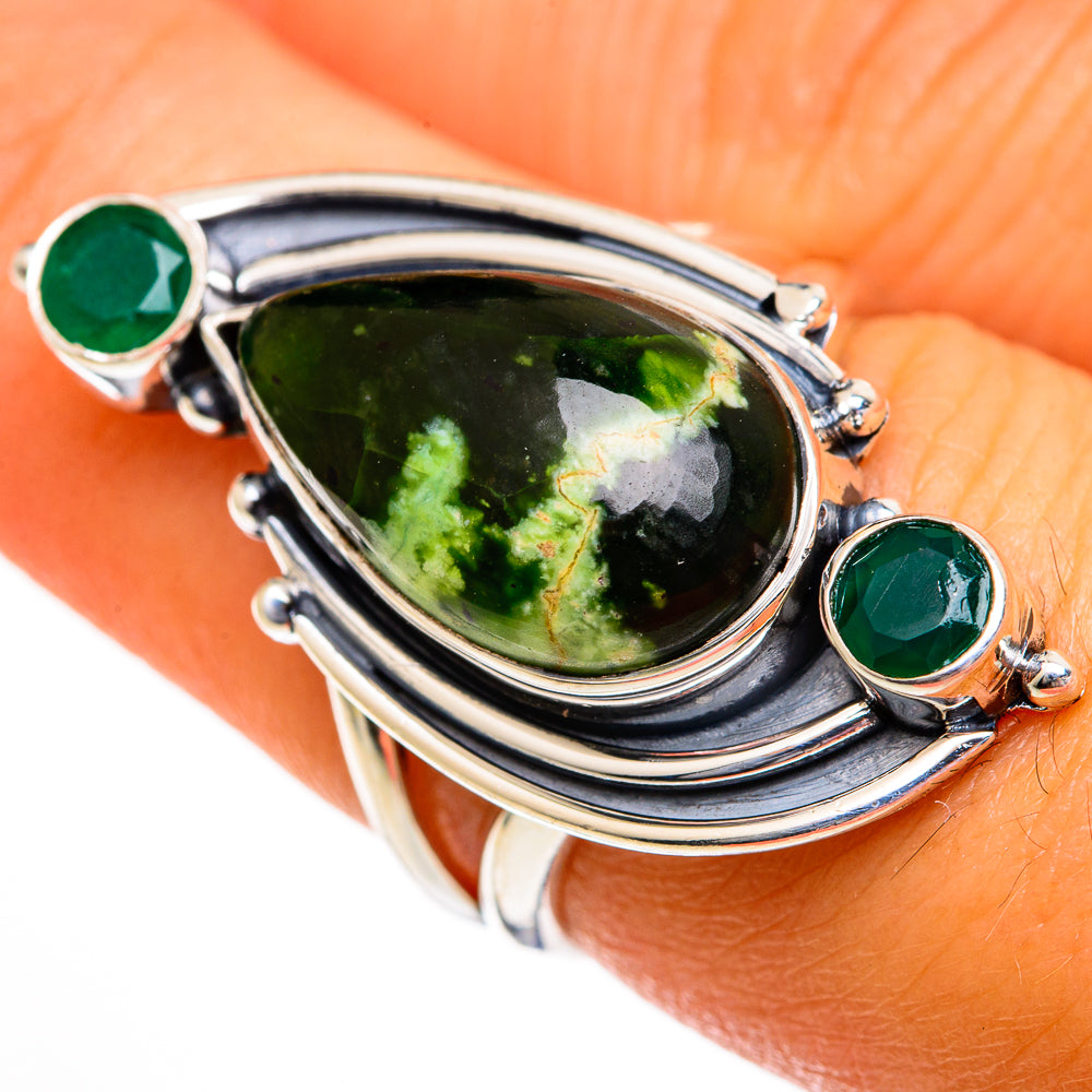 Australian Green Opal Rings handcrafted by Anasilvercos - RING106202