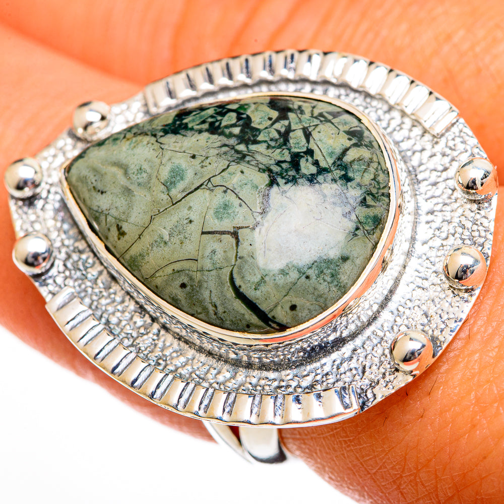 Lizard Jasper Rings handcrafted by Anasilvercos - RING106204