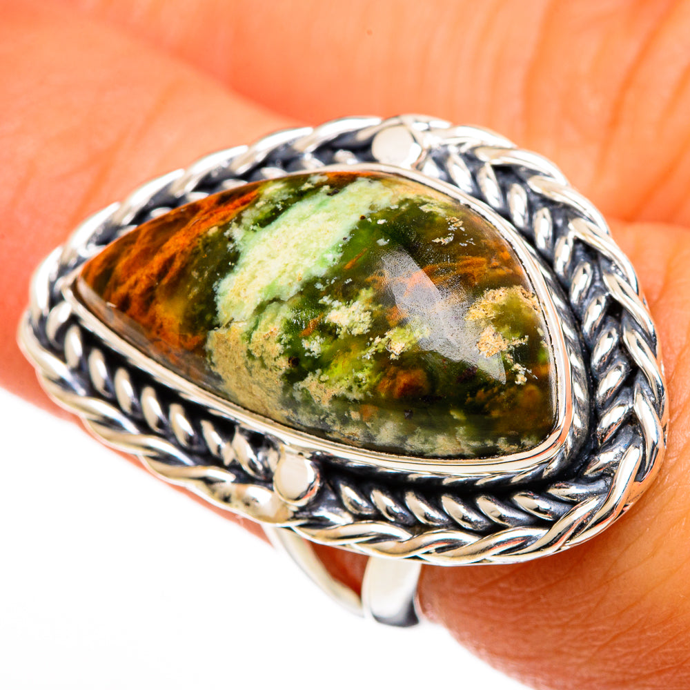Ocean Jasper Rings handcrafted by Anasilvercos - RING106205