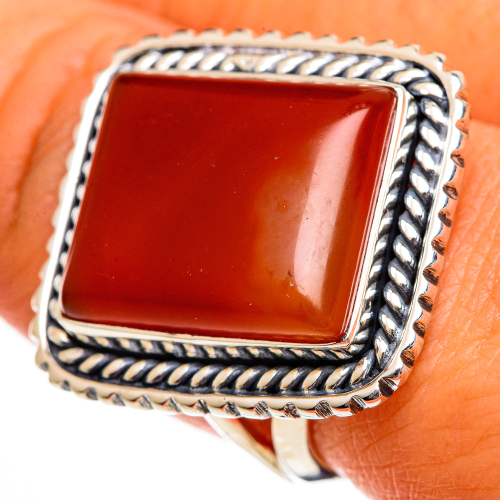 Carnelian Rings handcrafted by Anasilvercos - RING106213