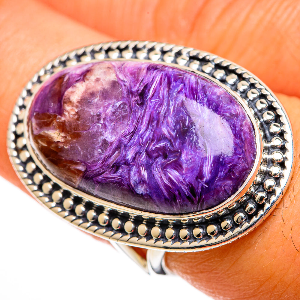 Charoite Rings handcrafted by Anasilvercos - RING106219